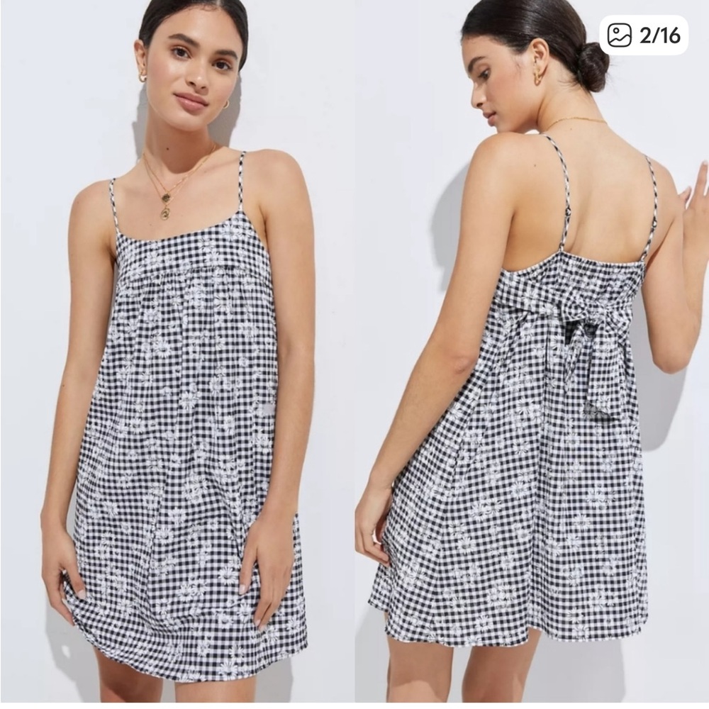 Amadi Daisy Gingham Mini Dress